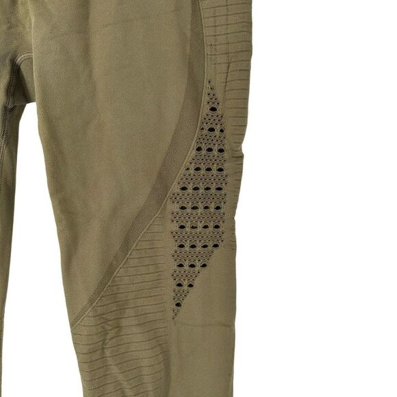 Gymshark Leggings Energy Seamless Army Green Active Wear Size M Cut Outs Hi Rise - Picture 4 of 9